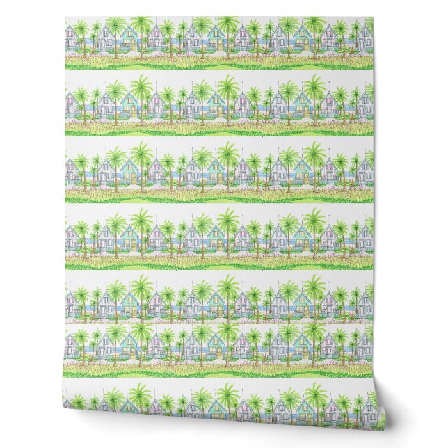 Tropical Shacks Wallpaper (Unrolling)