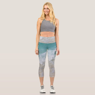 Tropical Shoreline Bliss #1 #ocean #wall #art Capri Leggings