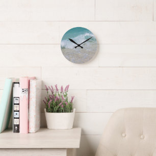 Tropical Shoreline Bliss #1 #ocean #wall #art Round Clock