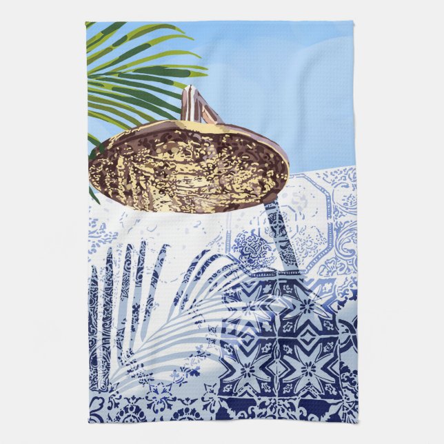 Tropical Shower Tea Towel (Vertical)