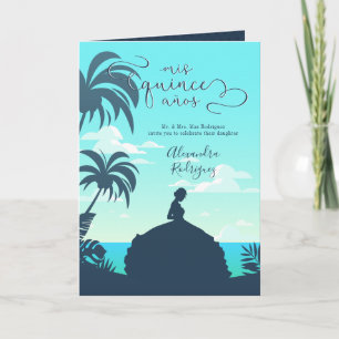 Tropical Silhouette Quinceanera Invitation