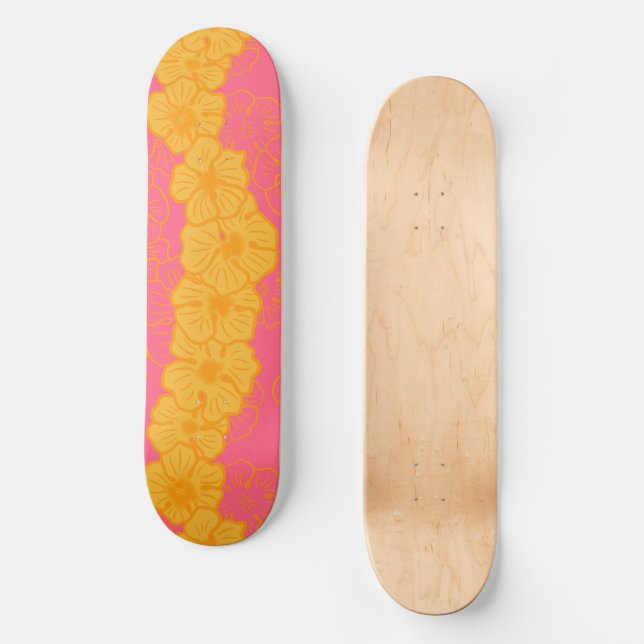 Tropical skateboard hau hibiscus (Front)
