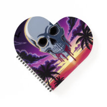 Tropical Skull Sunset Notebook