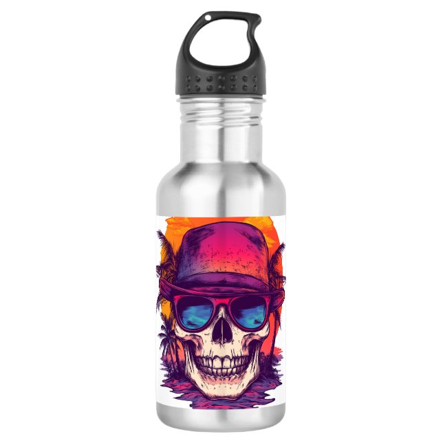 Tropical Skull Vibe 710 Ml Water Bottle (Front)
