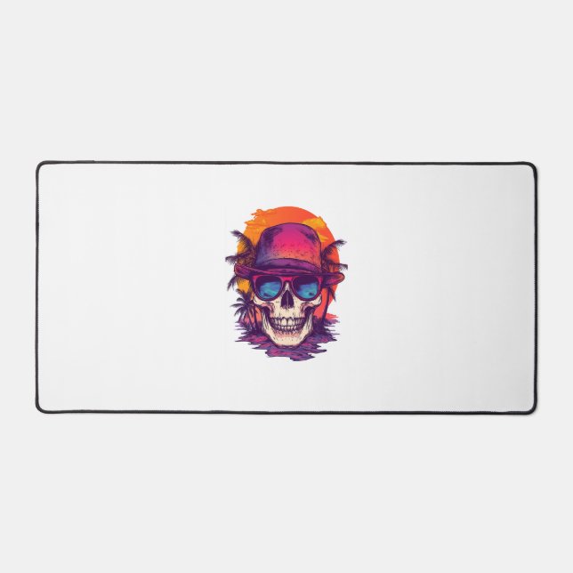 Tropical Skull Vibe Desk Mat (Front)