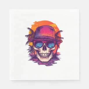 Tropical Skull Vibe Napkin