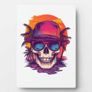 Tropical Skull Vibe Plaque