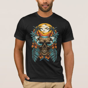 Tropical Skull with Palms T-Shirt