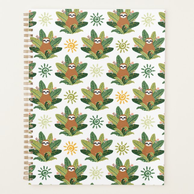 Tropical Sloth Pattern Planner (Front)