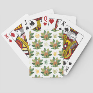 Tropical Sloth Pattern Playing Cards