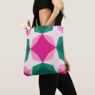 Tropical Sorbet Diamond Motif Tote Bag