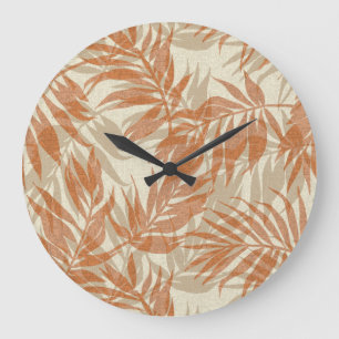 Tropical Spa Coordinates- Areca Palms Hawaiian Large Clock