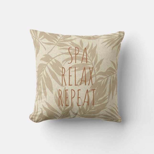 Tropical Spa Coordinates- Areca Palms Reversible Cushion (Front)