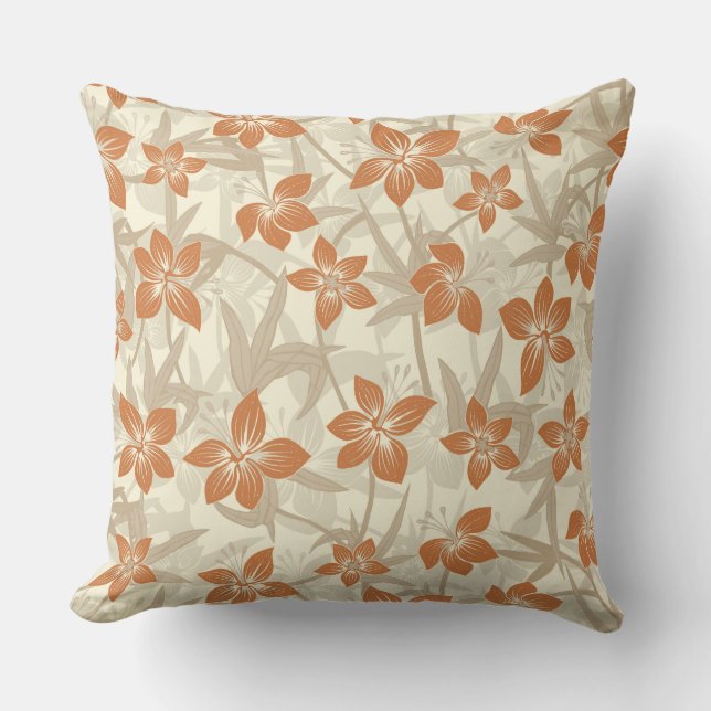 Tropical Spa Coordinates- Lily Bamboo Reversible Cushion (Front)