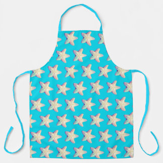 Tropical Sparkling Starfish Christmas Holiday Apron