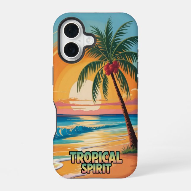 Tropical Spirit iPhone 16 Case (Back)