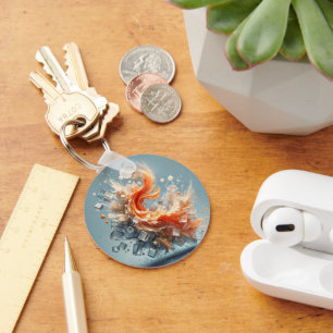 Tropical Splash Key Ring