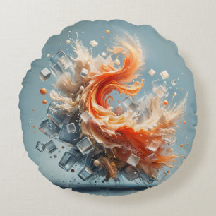 Tropical Splash Round Cushion