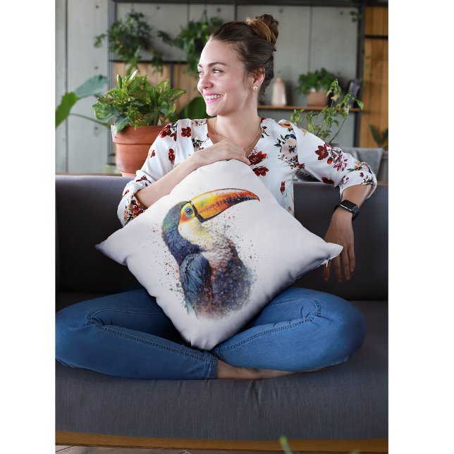 Tropical Splendour Toucan Cushion (Creator Uploaded)