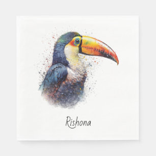 Tropical Splendour Toucan, custom Napkin