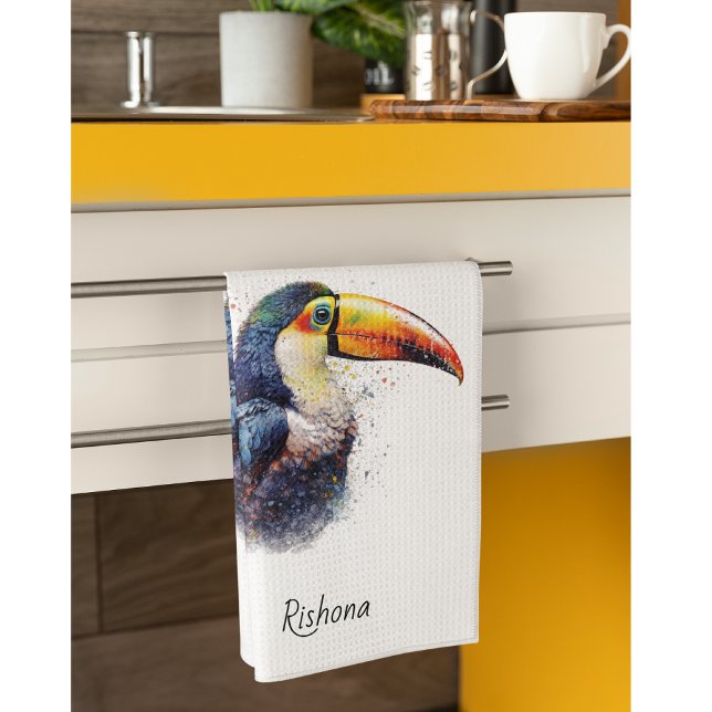 Tropical Splendour Toucan, custom Tea Towel (Creator Uploaded)