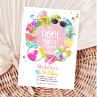 Tropical Splish Splash Pool Party Bash Birthday