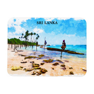 Tropical Sri Lanka Coastline  Magnet