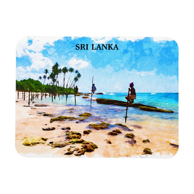 Tropical Sri Lanka Coastline  Magnet (Horizontal)