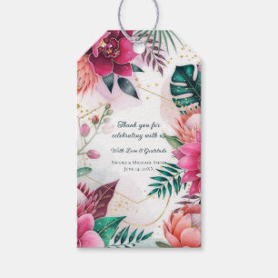 Tropical Stardust Garden Floral Paradise Wedding  Gift Tags