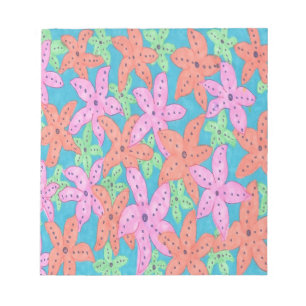 Tropical Starfish Pattern Notepad