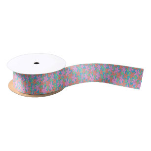 Tropical Starfish Pattern Satin Ribbon