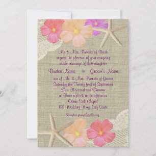 Tropical Starfish Wedding Invitation