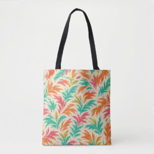 Tropical Static – Digital Jungle Bloom Tote Bag