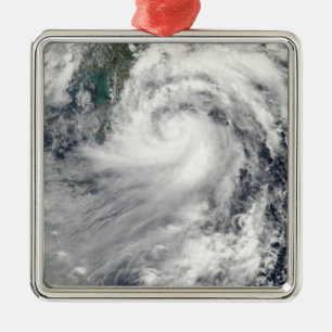 Tropical Storm Chanthu Metal Ornament