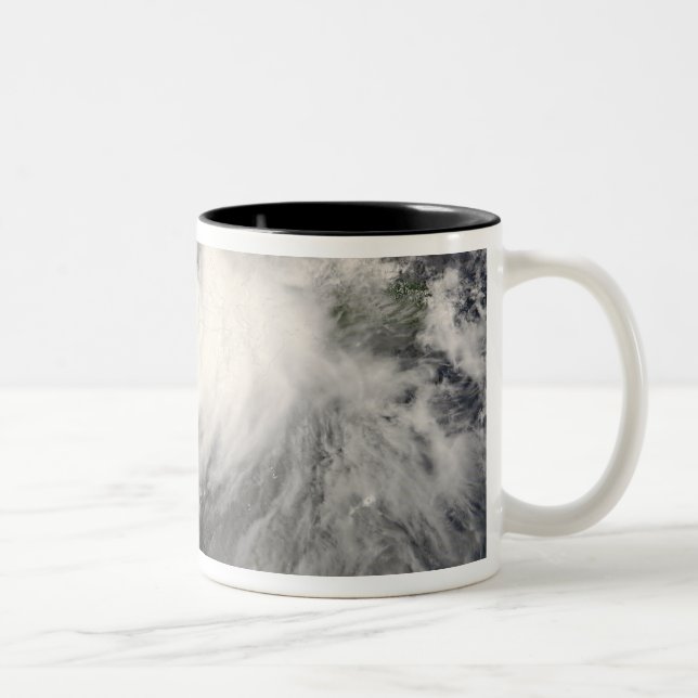 Tropical Storm Gustav in the Caribbean Sea Two-Tone Coffee Mug (Right)