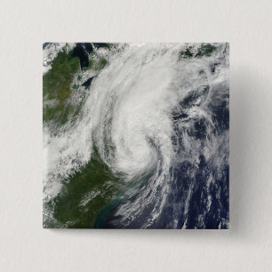 Tropical Storm Hanna over the East Coast 2 15 Cm Square Badge
