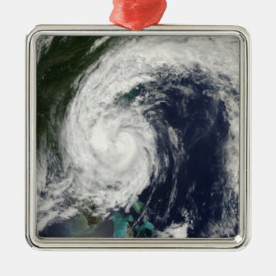 Tropical Storm Hanna over the East Coast Metal Tree Decoration