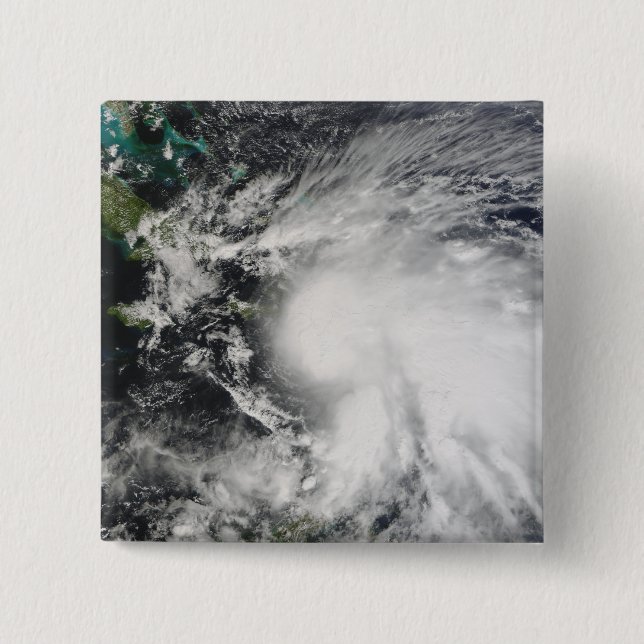 Tropical Storm Noel over Haiti 15 Cm Square Badge (Front)
