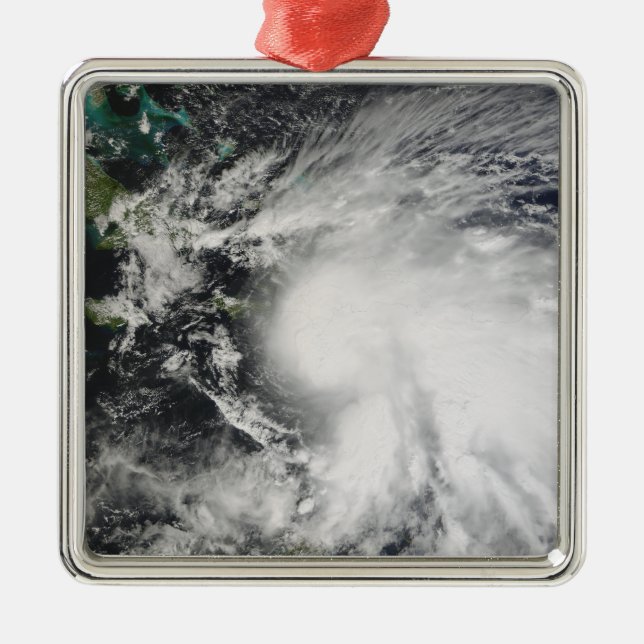 Tropical Storm Noel over Haiti Metal Ornament (Front)