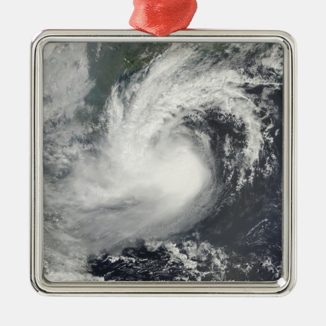 Tropical Storm Parma approaching China and Viet Metal Ornament (Front)