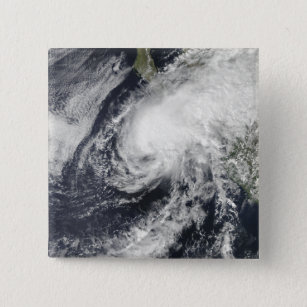 Tropical Storm Rick approaching Mexico 15 Cm Square Badge