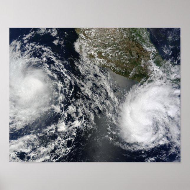Tropical Storms Blas and Celia Poster (Front)