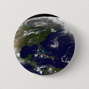 Tropical Storms On Planet Earth. 6 Cm Round Badge