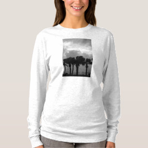 Tropical Stormy Skies Grayscale Long Sleeve Shirt