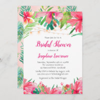 Tropical String Lights Floral Bridal Shower