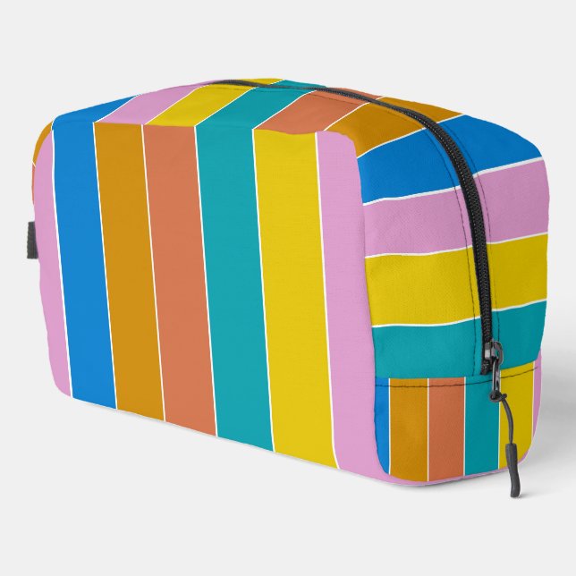 Tropical Striped Colours of Bonaire Dopp Kit (Right Corner)