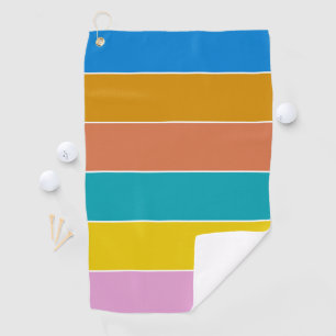 Tropical Striped Colours of Bonaire Golf Towel