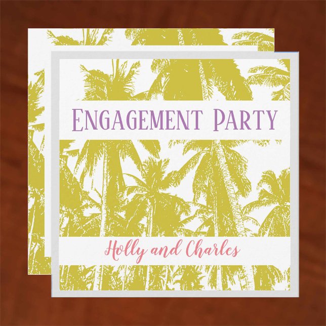 Tropical Style Engagement Party Invitation (Creator Uploaded)