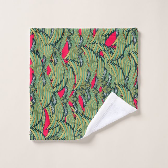 tropical style patterned towel (Wash Cloth)