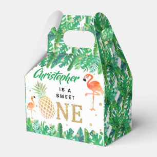 Tropical Summer Beach Luau Boys 1st Birthday Favour Box